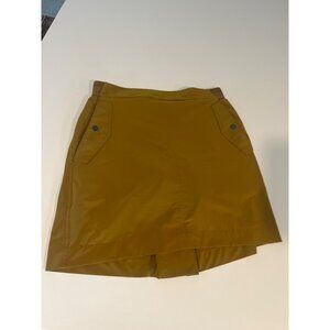 Athleta Mustard Yellow Skort With Snap Pockets & Elastic Waistband Size 8